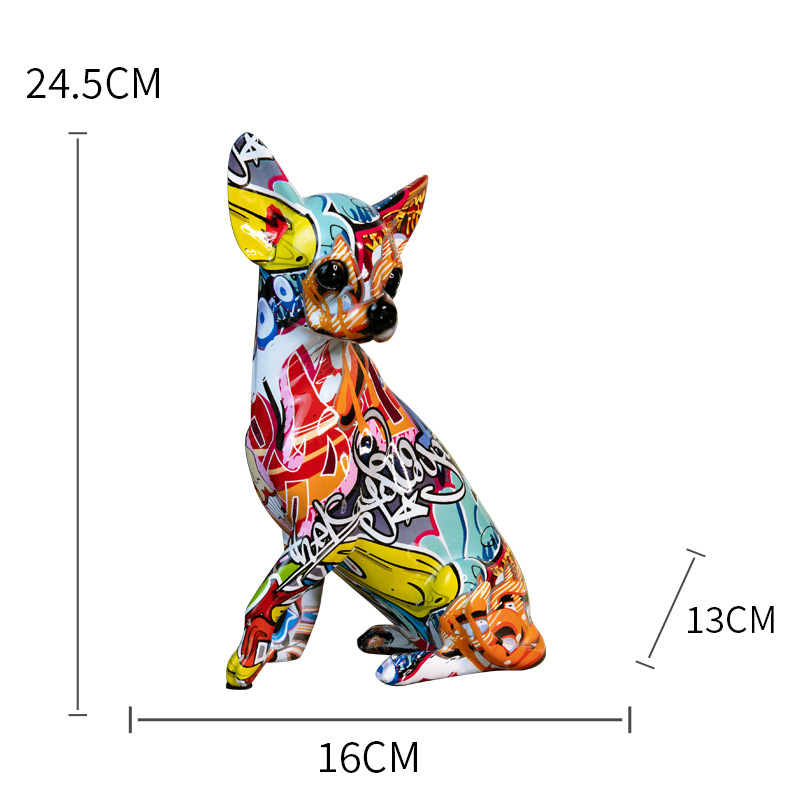 european style chihuahua ornaments