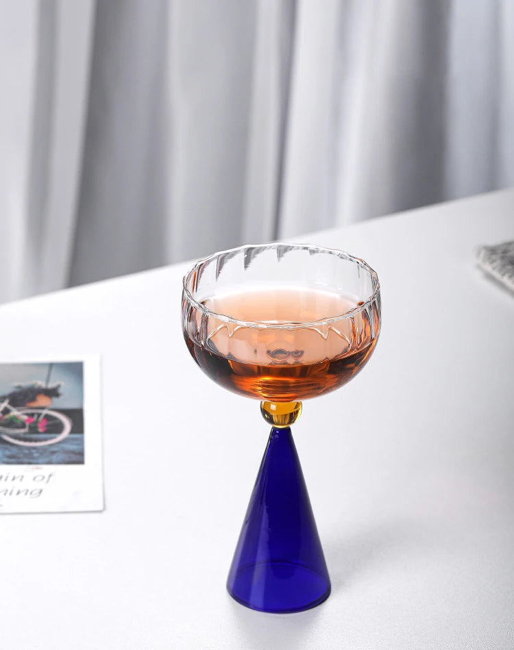 high borosilicate glass transparent champagne glass