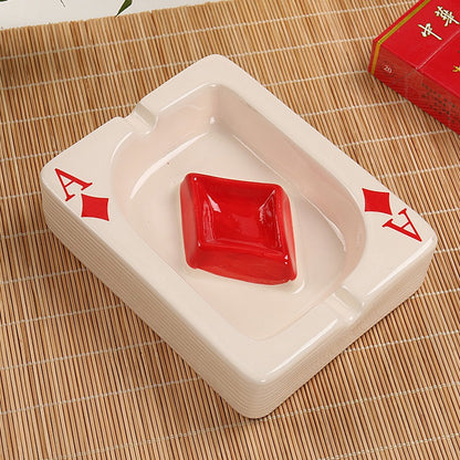 Poker Ceramic Ashtray
