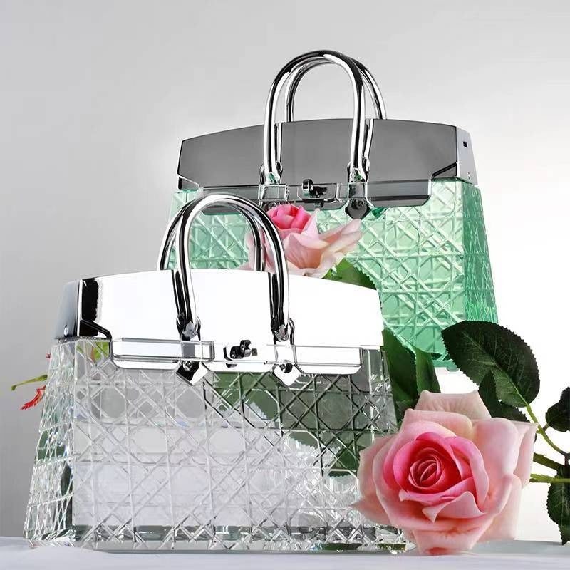 high-end crystal bag table lamp