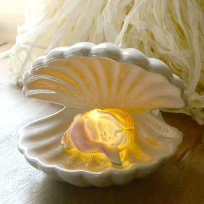 Ceramic Shell Pearl Night Light, MultiColors