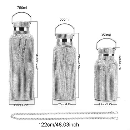 Diamond-Encrusted Thermos Water Cup