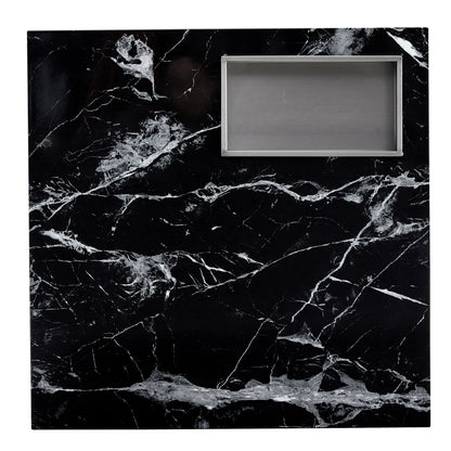 Marble Coffee Table, Black/WhitePattern