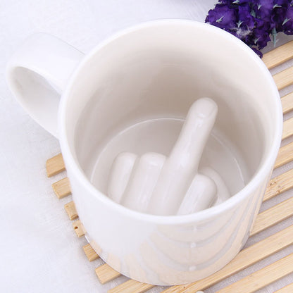 Middle Finger Coffee Cup – Bold Novelty Mug for the Unapologetic