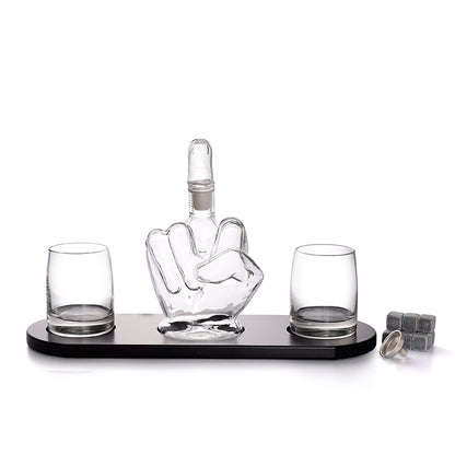 Middle Finger Whisky Wine Set – Bold Novelty Bar Set