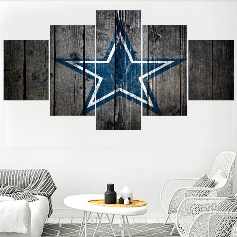 5 pcs football sport cowboys team paintings