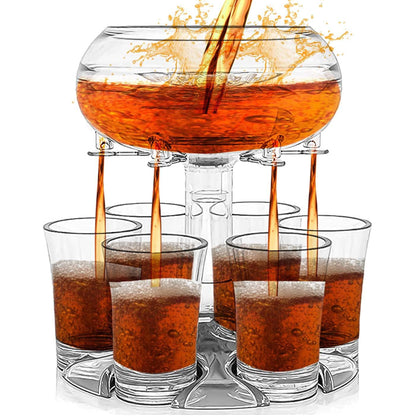 6 Shot Glass Dispenser & Holder – Party-Ready Bar Accessory