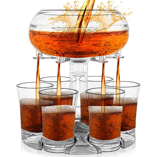 6 Shot Glass Dispenser & Holder – Party-Ready Bar Accessory