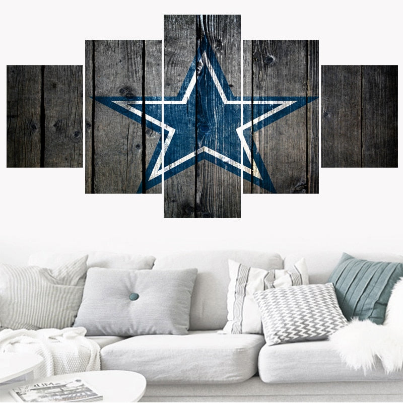 5 pcs football sport cowboys team paintings