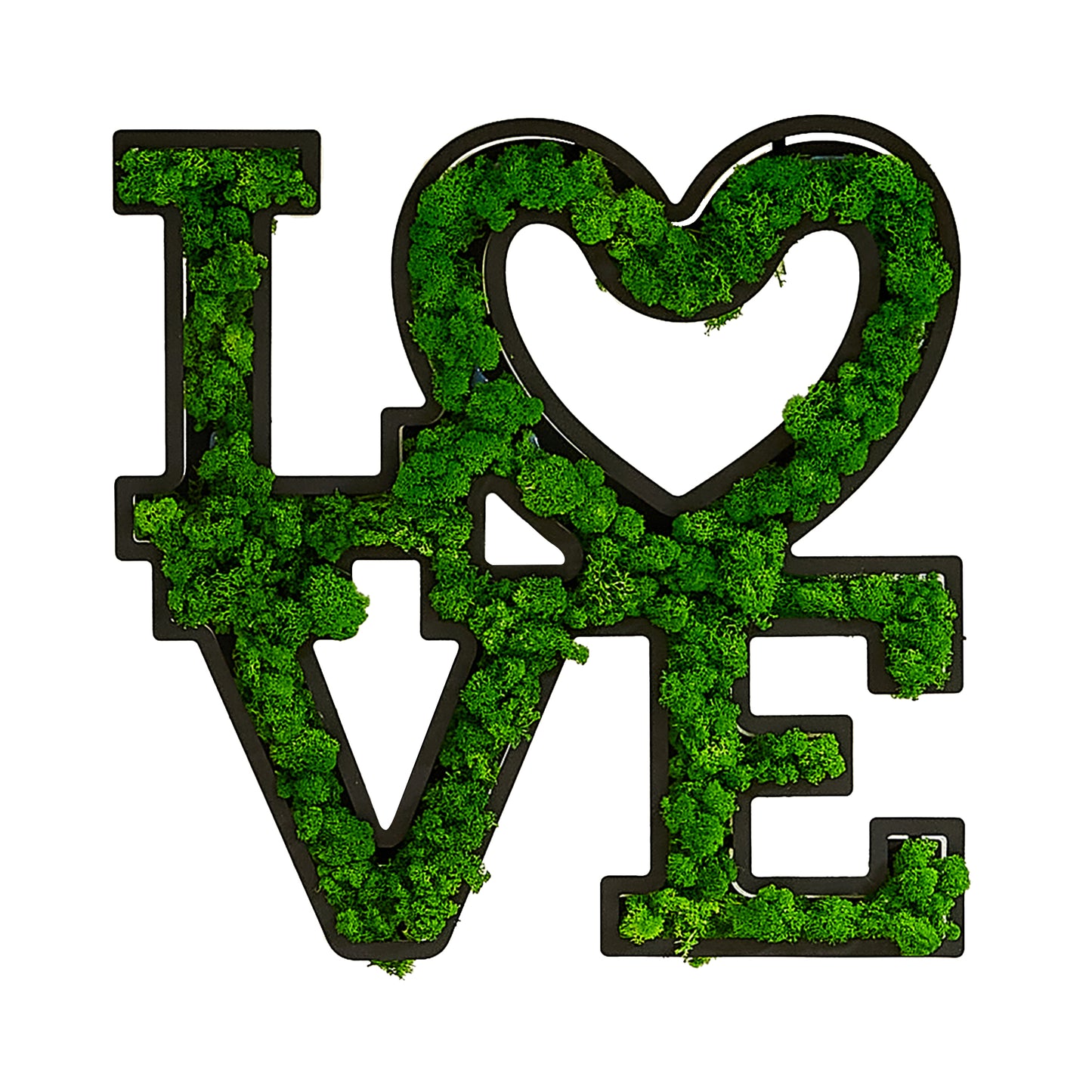 love letter art moss wall decor