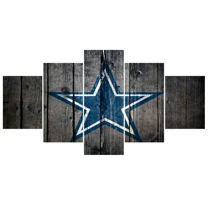 5 pcs football sport cowboys team paintings