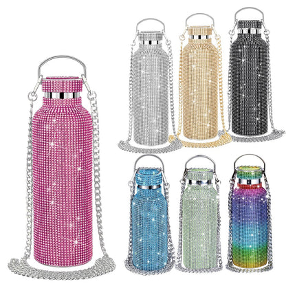 Diamond-Encrusted Thermos Water Cup