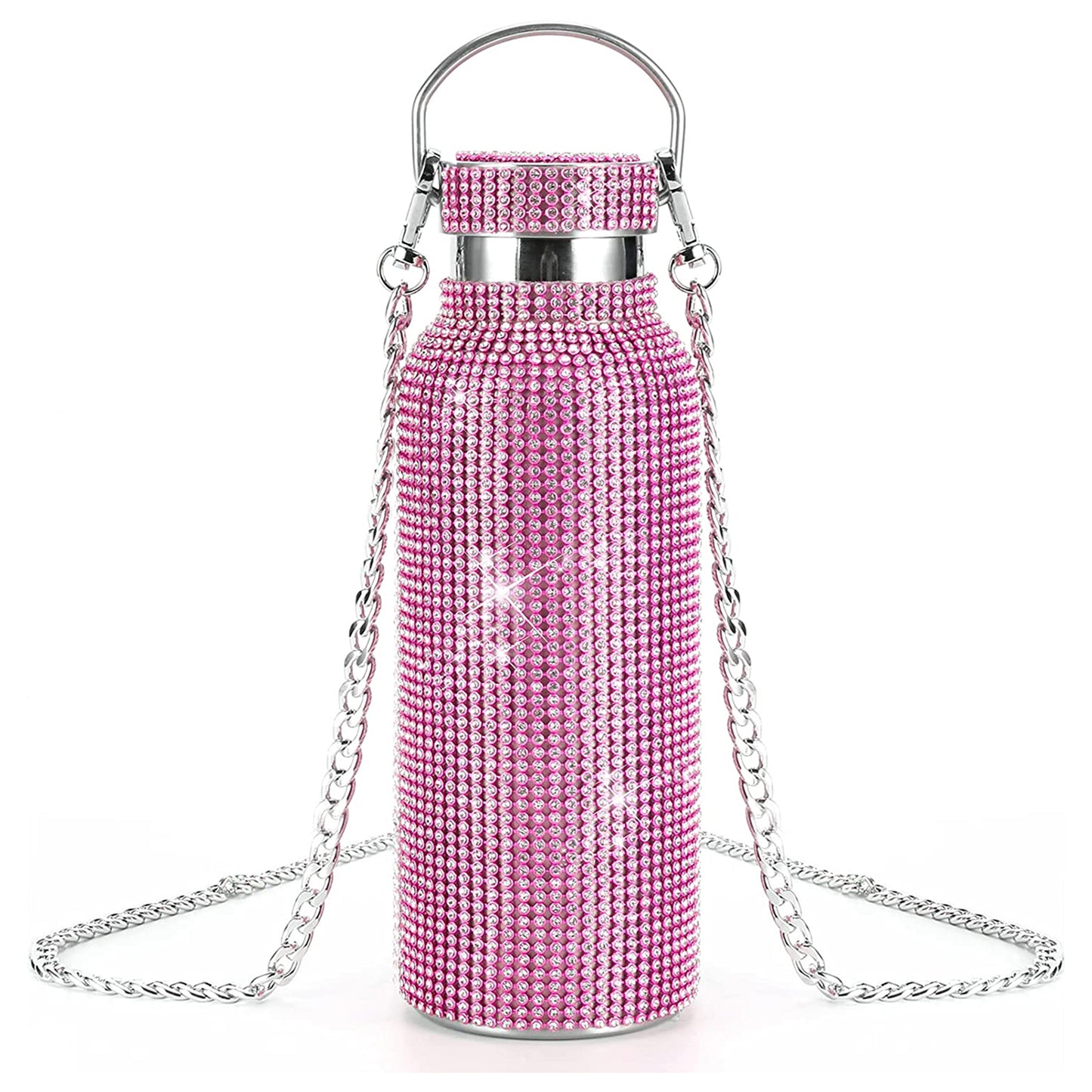 diamond-encrusted thermos water cup
