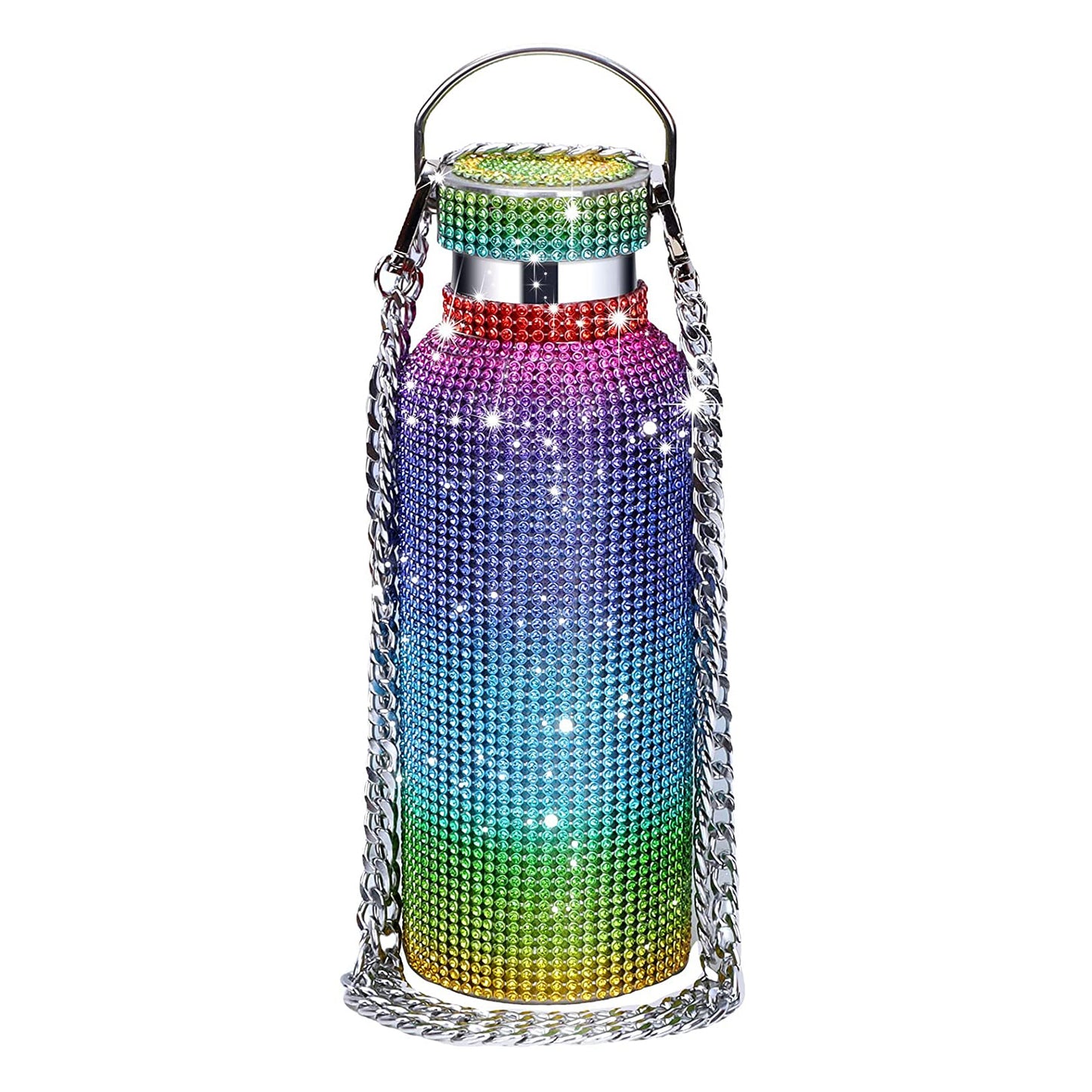 diamond-encrusted thermos water cup