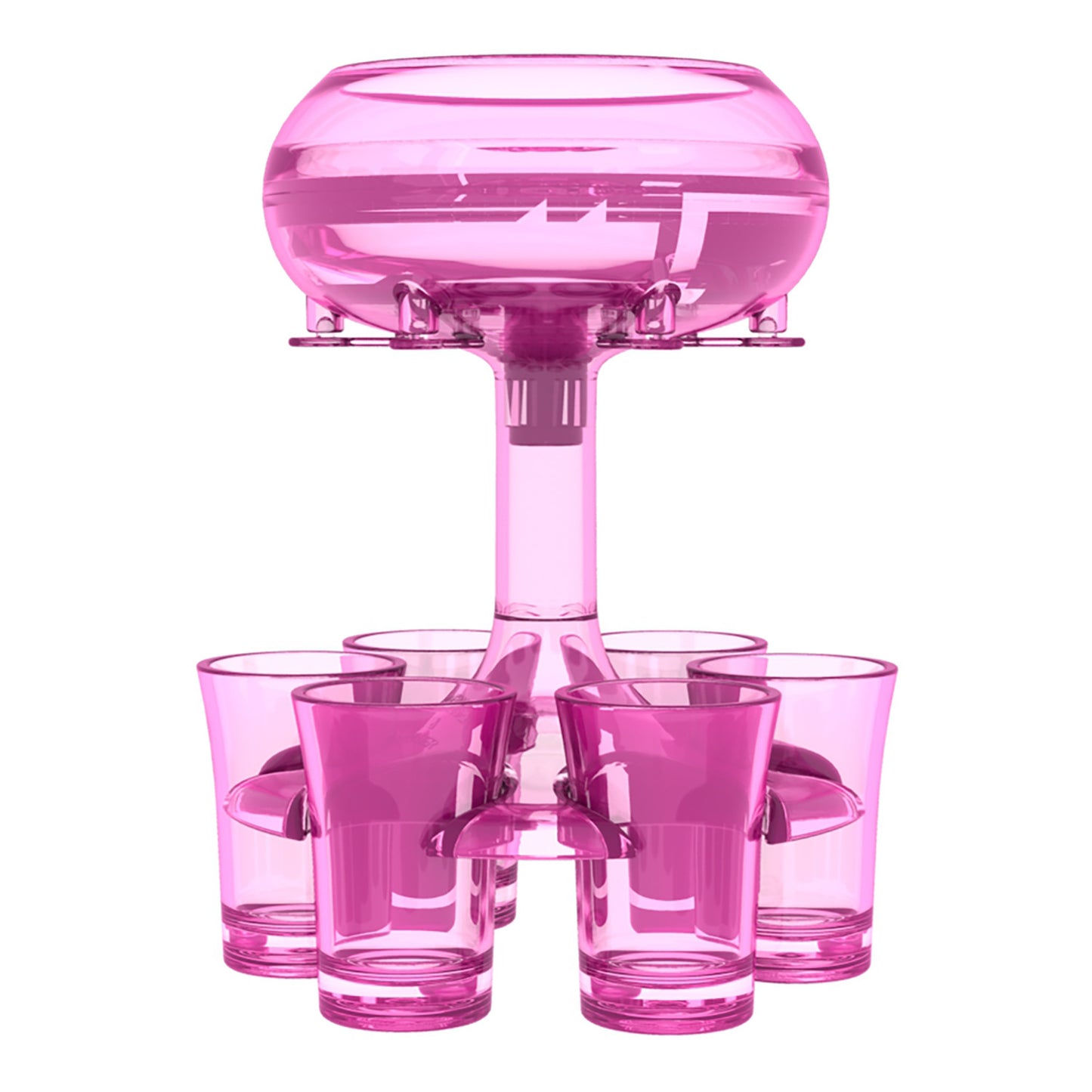 6 shot glass dispenser & holder – party-ready bar accessory
