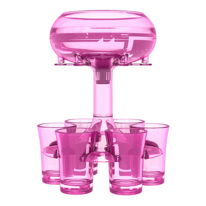 6 Shot Glass Dispenser & Holder – Party-Ready Bar Accessory