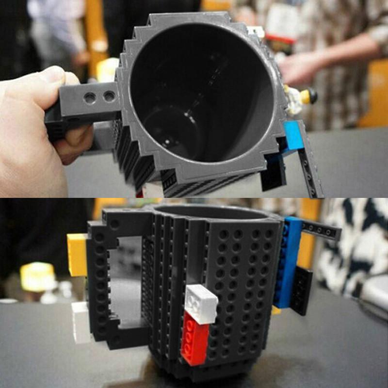 lego type building blocks coffee cup