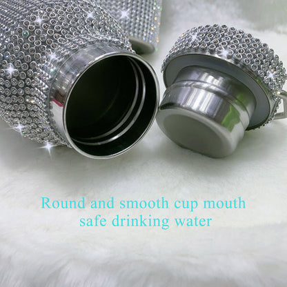 Diamond-Encrusted Thermos Water Cup