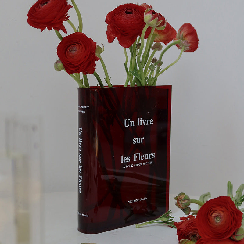 acrylic flower transparent vase