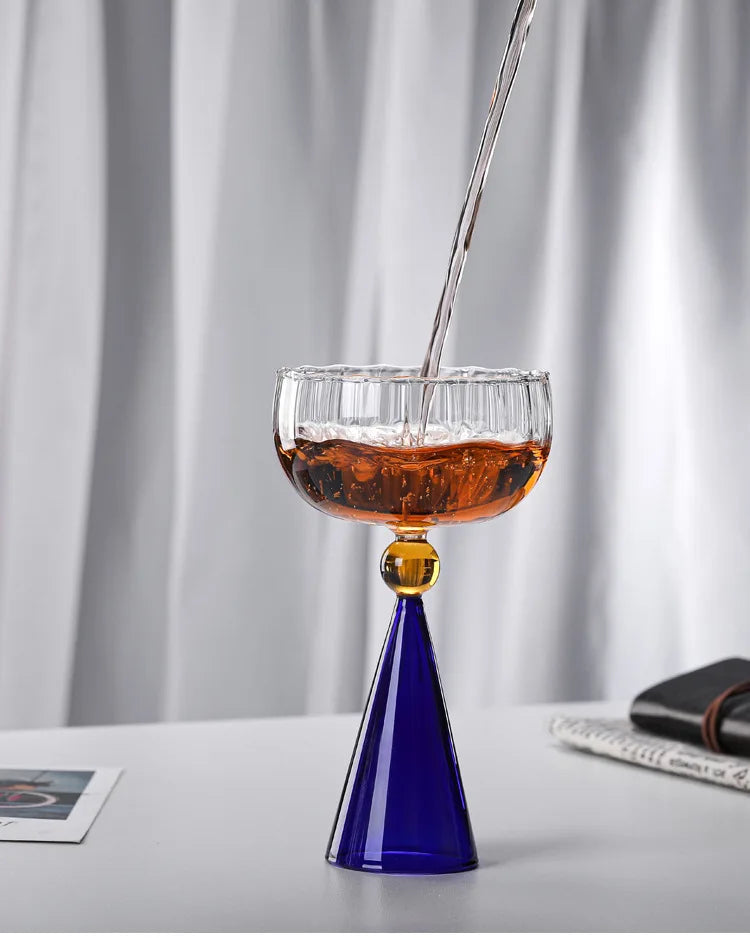 high borosilicate glass transparent champagne glass