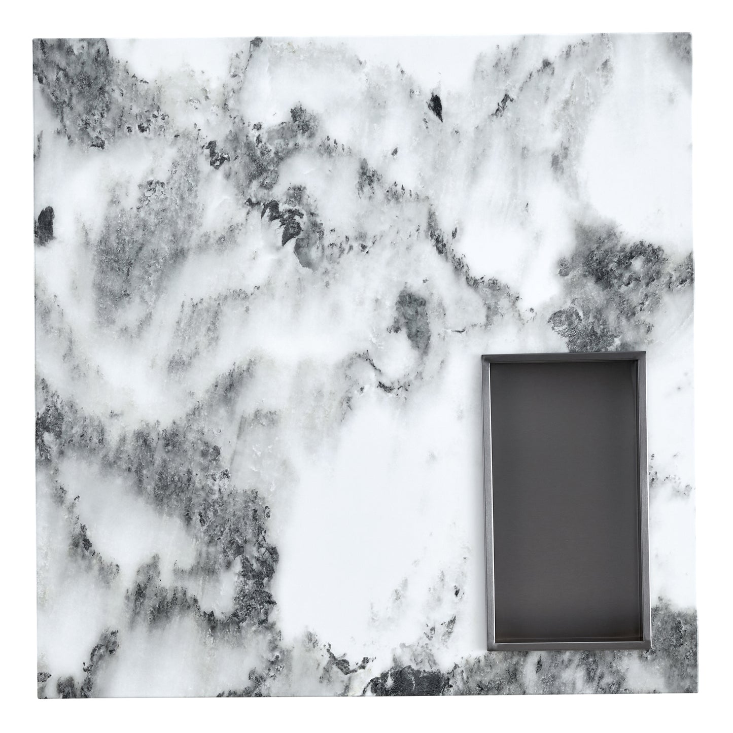 marble coffee table, white/black pattern