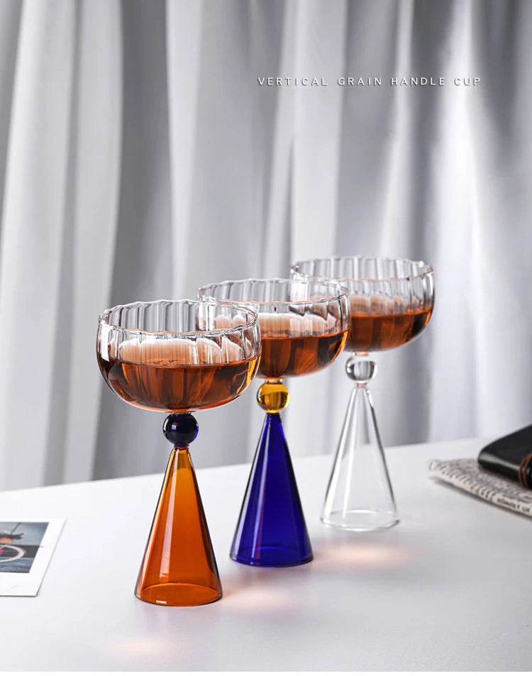high borosilicate glass transparent champagne glass