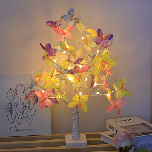 Fashion Colorful LED Rose Flower Tree Lamp
