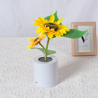 Artificial Tulip & Sunflower Table Lamp – Cheerful Floral Lighting