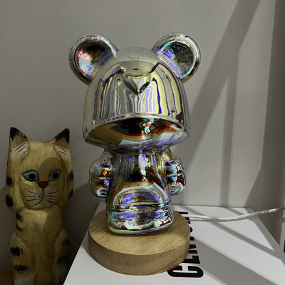 3D Glass Fireworks Bear Violent Bear Atmosphere Ornaments