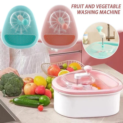 Manual Salad Spinner & Fruit Washer with Drain System
