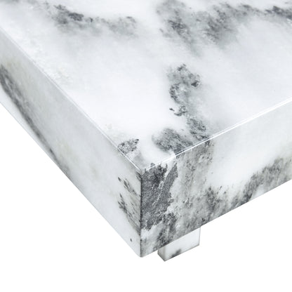 Marble Coffee Table, White/Black Pattern