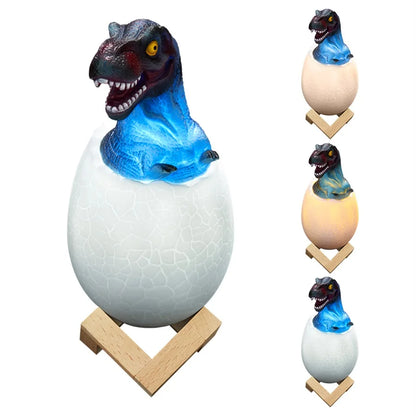 3D Printed Dinosaur Egg withTouch Sensor LED Night Light 16 Colors
