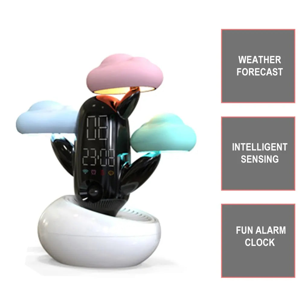 cloud weather time light small alarm clock