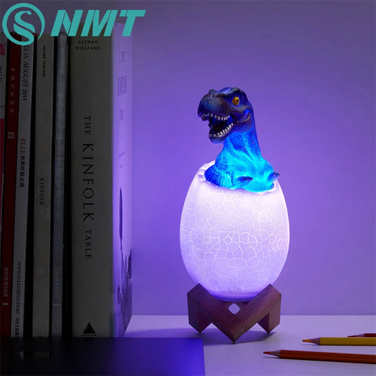 3D Printed Dinosaur Egg withTouch Sensor LED Night Light 16 Colors