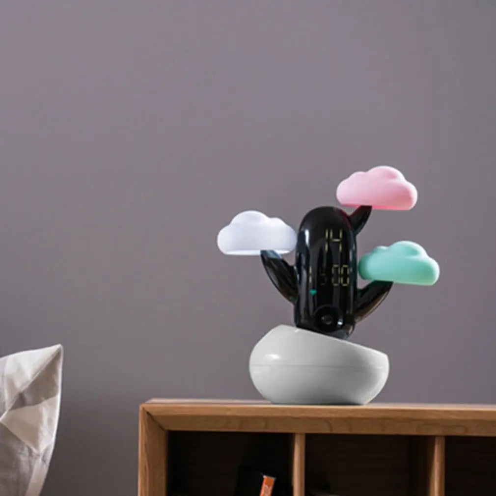 cloud weather time light small alarm clock