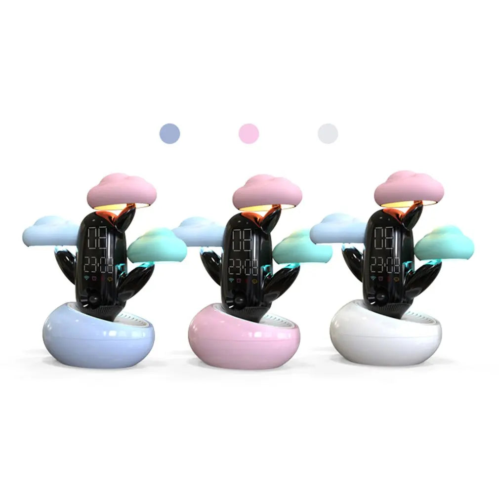 cloud weather time light small alarm clock