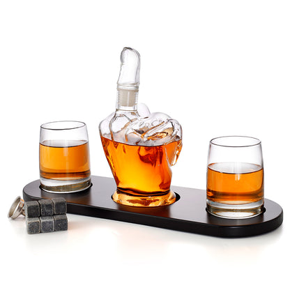 Middle Finger Whisky Wine Set – Bold Novelty Bar Set