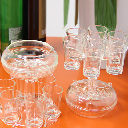 6 Shot Glass Dispenser & Holder – Party-Ready Bar Accessory