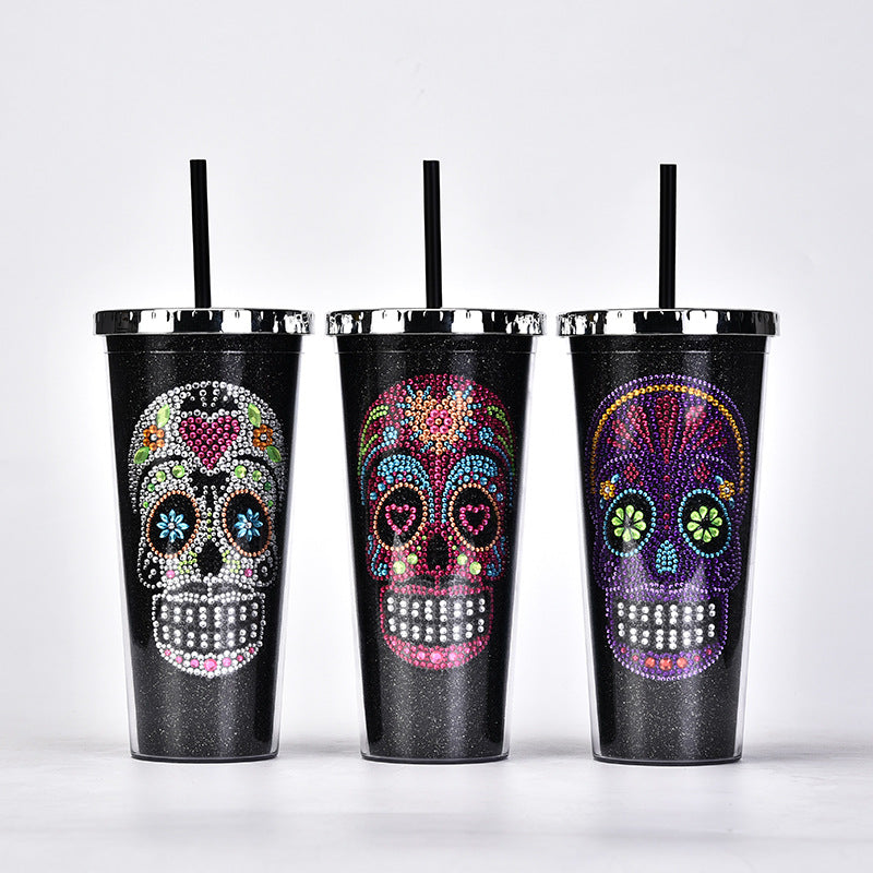 double diamond creative skull water cup – bold gothic drinkware