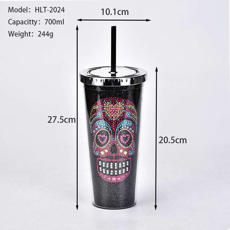 double diamond creative skull water cup – bold gothic drinkware