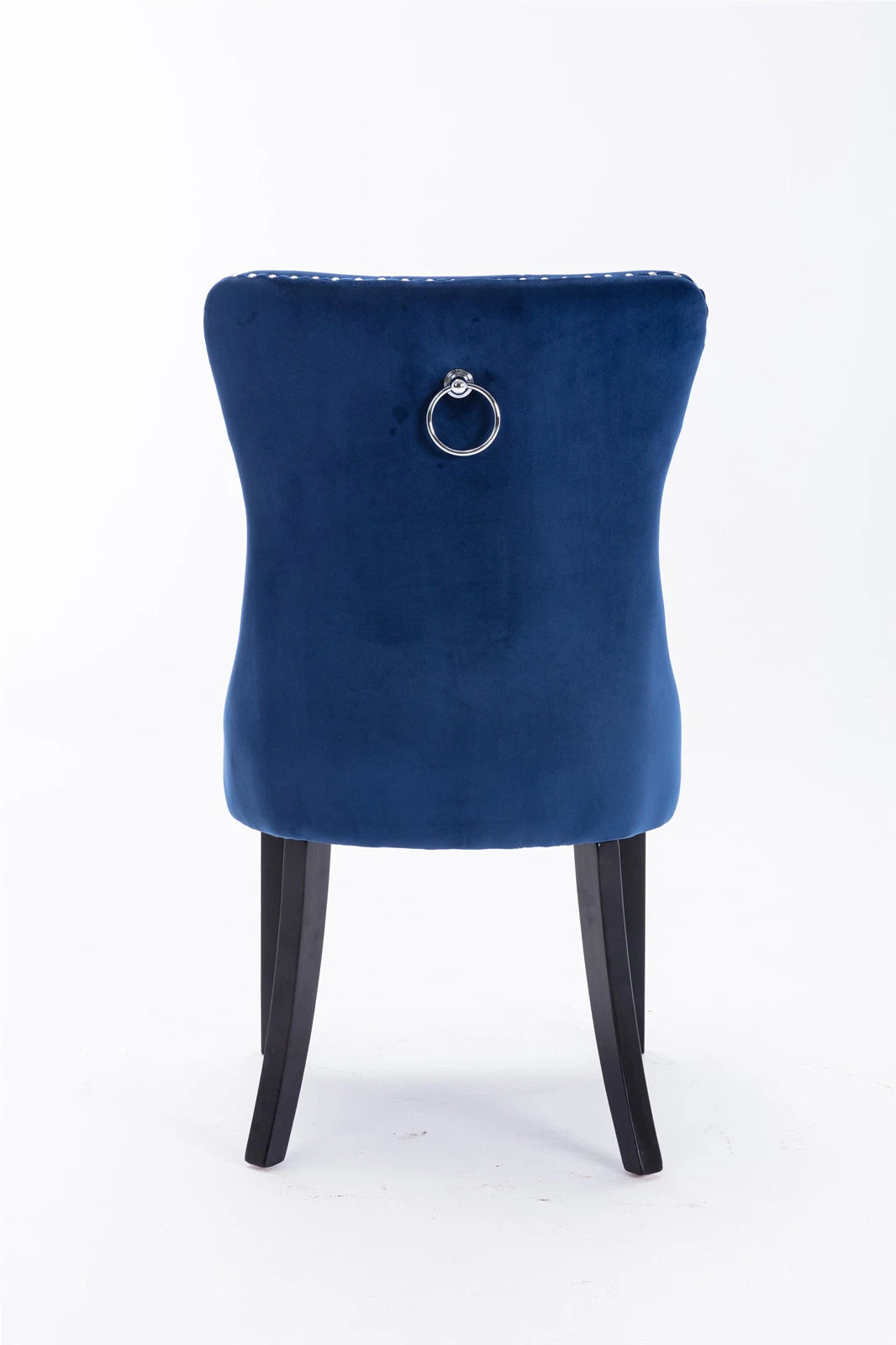 nikki collection tufted velvet dining chairs – set of 2 (blue)