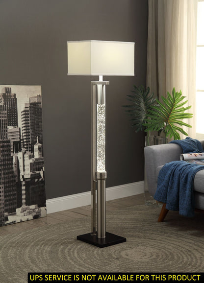 Luxurious Water Dancing Floor Lamp with Satin Nickel Finish Metal Sparkling