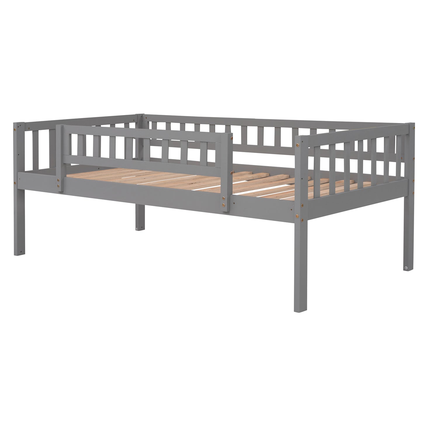 twin-over-twin-over-twin triple bed with built-in ladder and slide