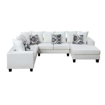 Elegant Velvet Corner Couch with Lots of Pillows