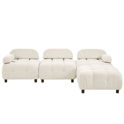 U_STYLE Upholstery Modular Convertible Sectional Sofa