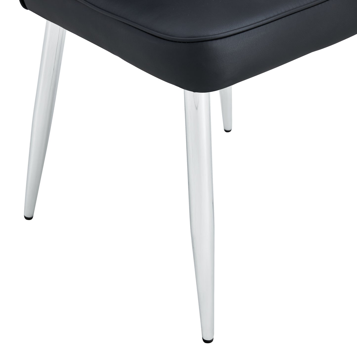 modern leather dining chairs set of 4 chairs, blacks