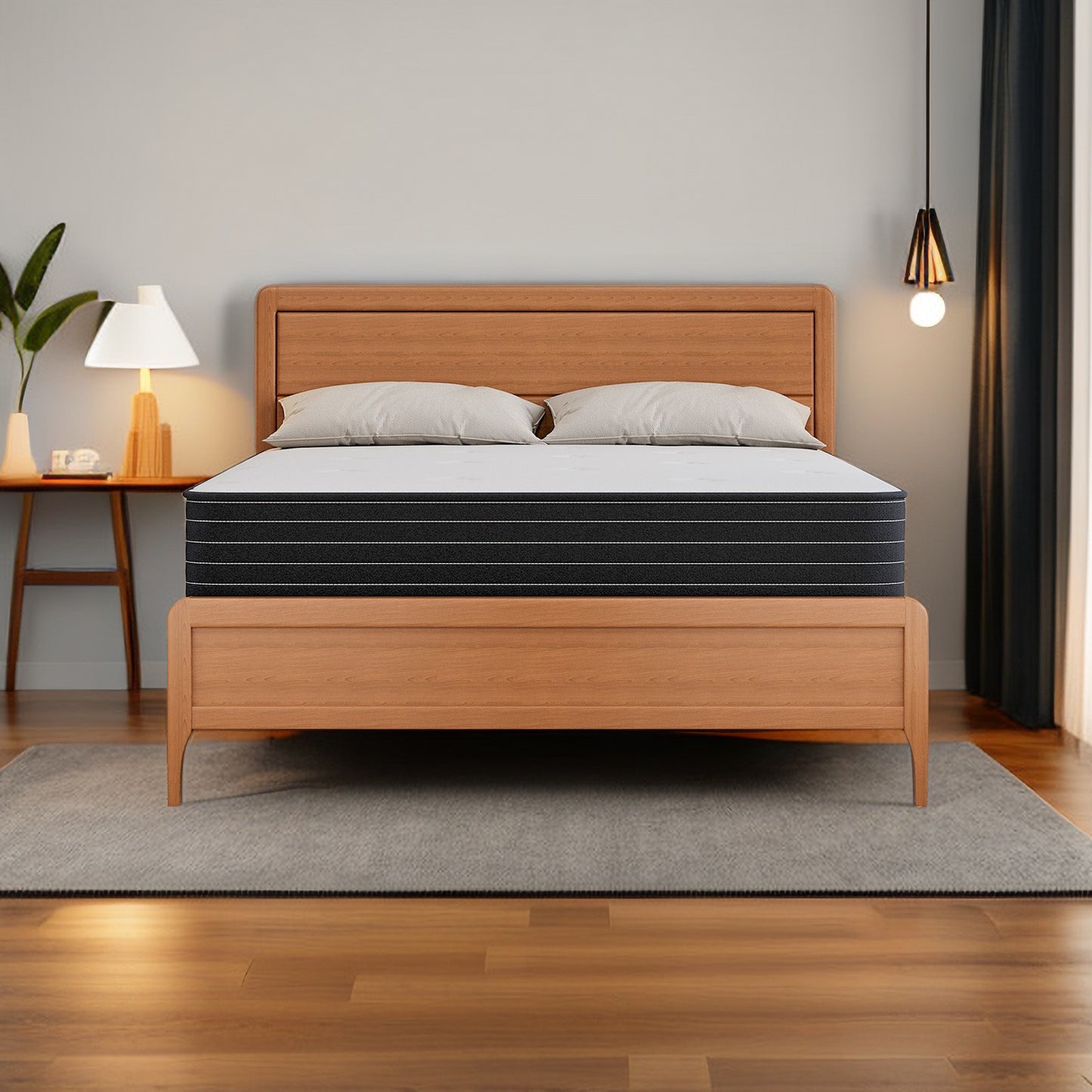 memory foam hybrid king size mattresses in a box with individual pocket spring breathable comfortable for sleep supportive and pressure relief