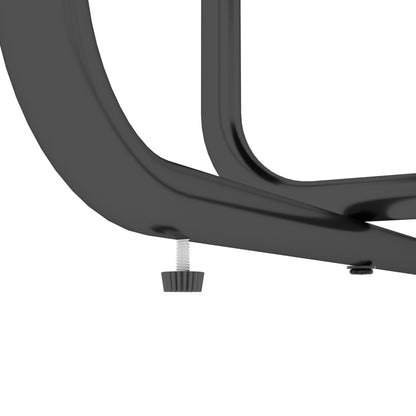 5-piece Rectangle Dining Table Set -Tempered Glass, Black