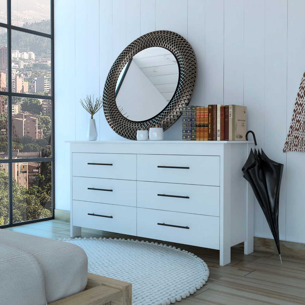 luxor six drawer double dresser