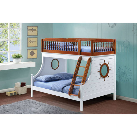 ACME Farah Bunk Bed in Oak & White